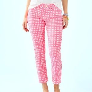 South Ocean Skinny Crop Pink Tropics Feelin Beachy